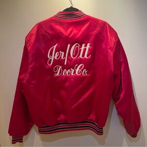 Vintage 90s Swingster Red Satin Bomber Jacket XL